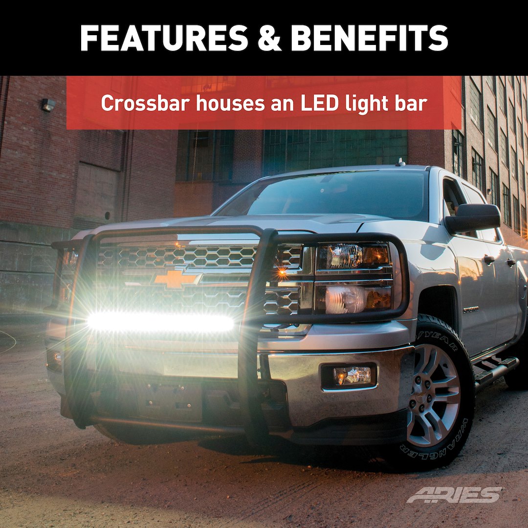 Product of Aries P1053 Grille Guard Black Textured Powder Coated 