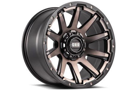 Product of Grid Wheels 20x9 Black With Natural Face And Dark Tint Wheel - Not Applicable Bolt Pattern 