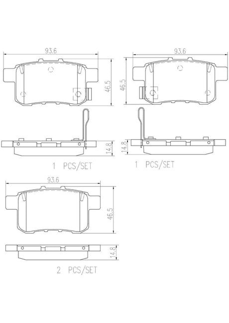 Product of Brembo P28072N Brake Pad - Set Of 4 