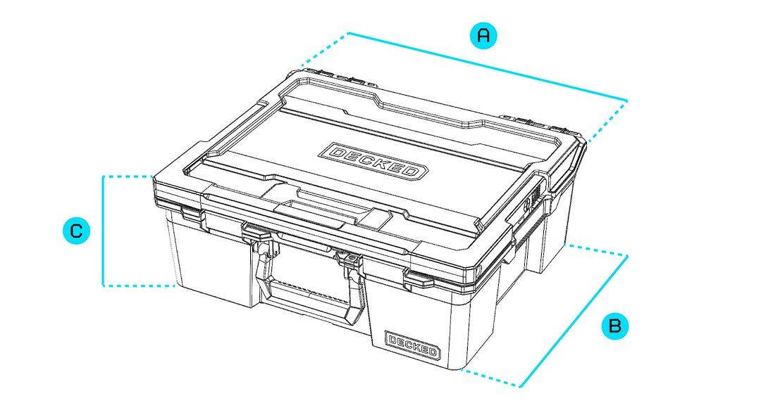 Product of Decked A0020-HRAK-BLK Halfrack 32 Standard Profile Toolbox 