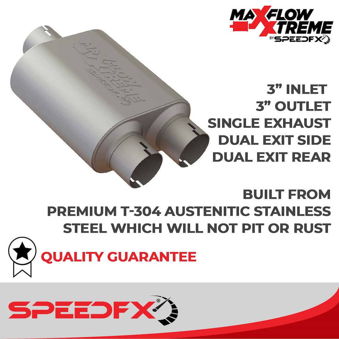 Product of SpeedFX 50101 MaxFlow Xtreme Cat Back System Single Exhaust System Kit 