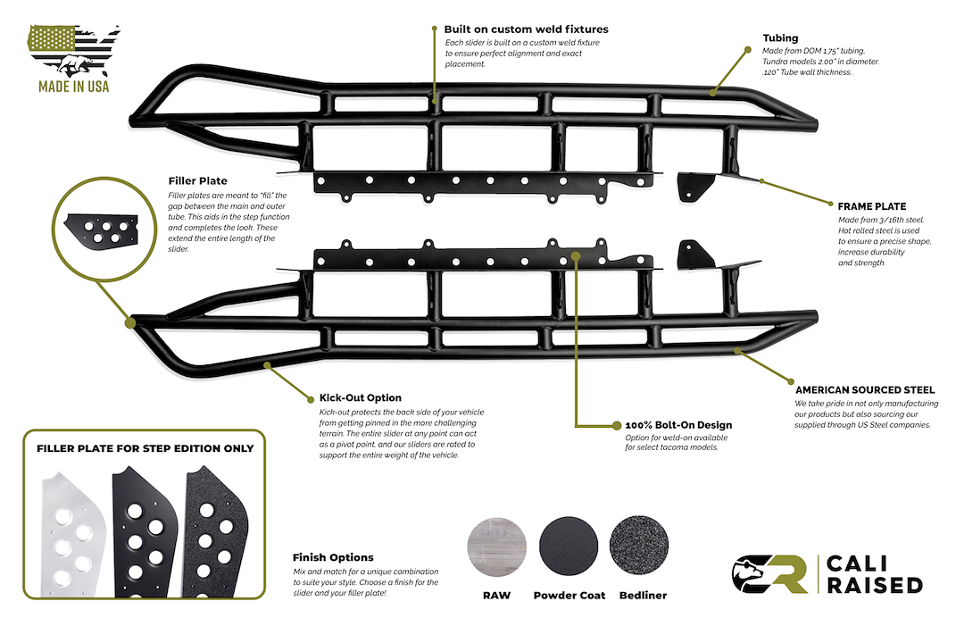 Product of Cali Raised LED CR2892 Step Edition Nerf Bar With Surface Steps 