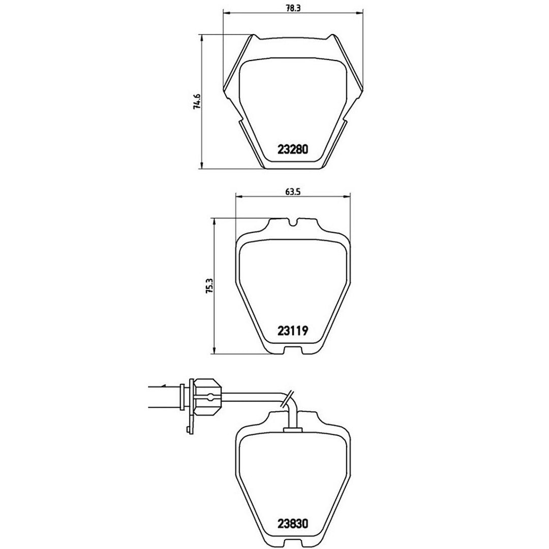 Product of Brembo P85067 Brake Pad - Set Of 4 