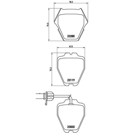 Product of Brembo P85067 Brake Pad - Set Of 4 