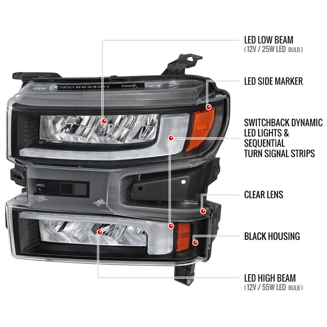 Spec-D Tuning 2lhe-Siv1915jm-G3-Rs Headlight Assembly||||93||sdt1915jmg3rs||1918792