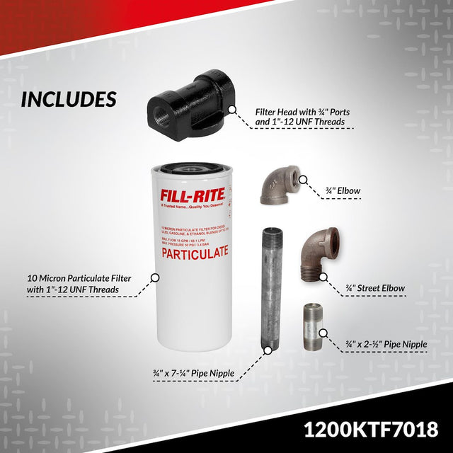 Product of Fill Rite By Tuthill 1200ktf7018 Liquid Transfer Tank Pump Filter