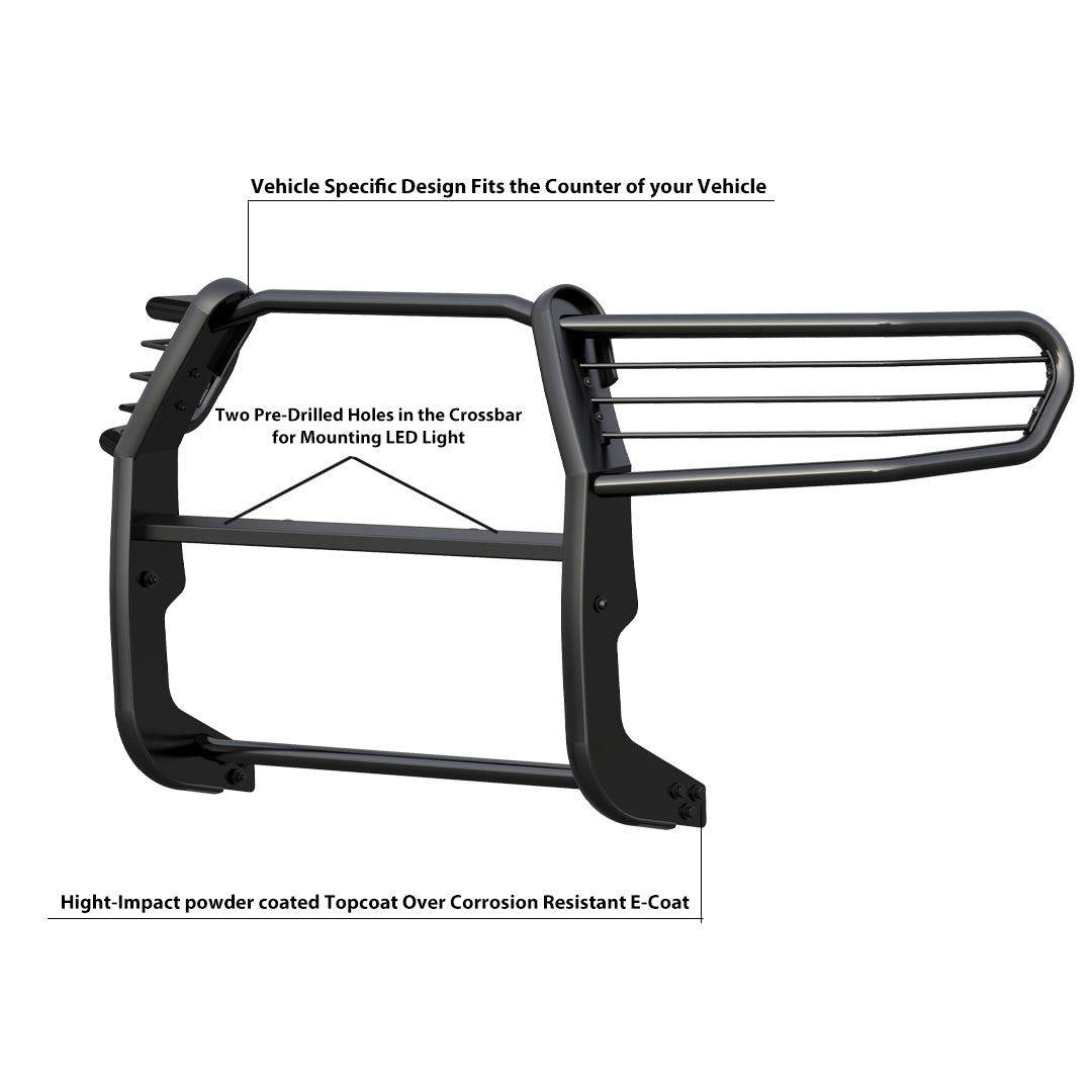 Product of Black Horse Offroad 17A096402MA Grille Guard Modular Black Powder Coated 