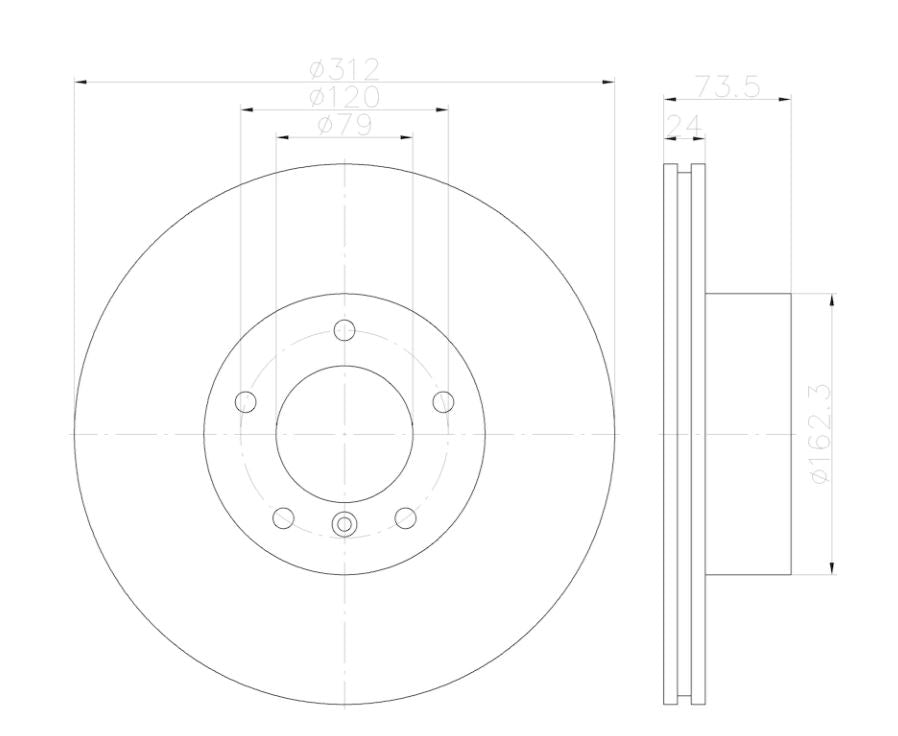 Product of Hella 355123002  Brake Rotor 