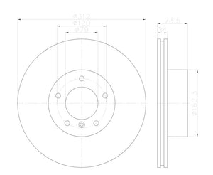 Product of Hella 355123002  Brake Rotor 