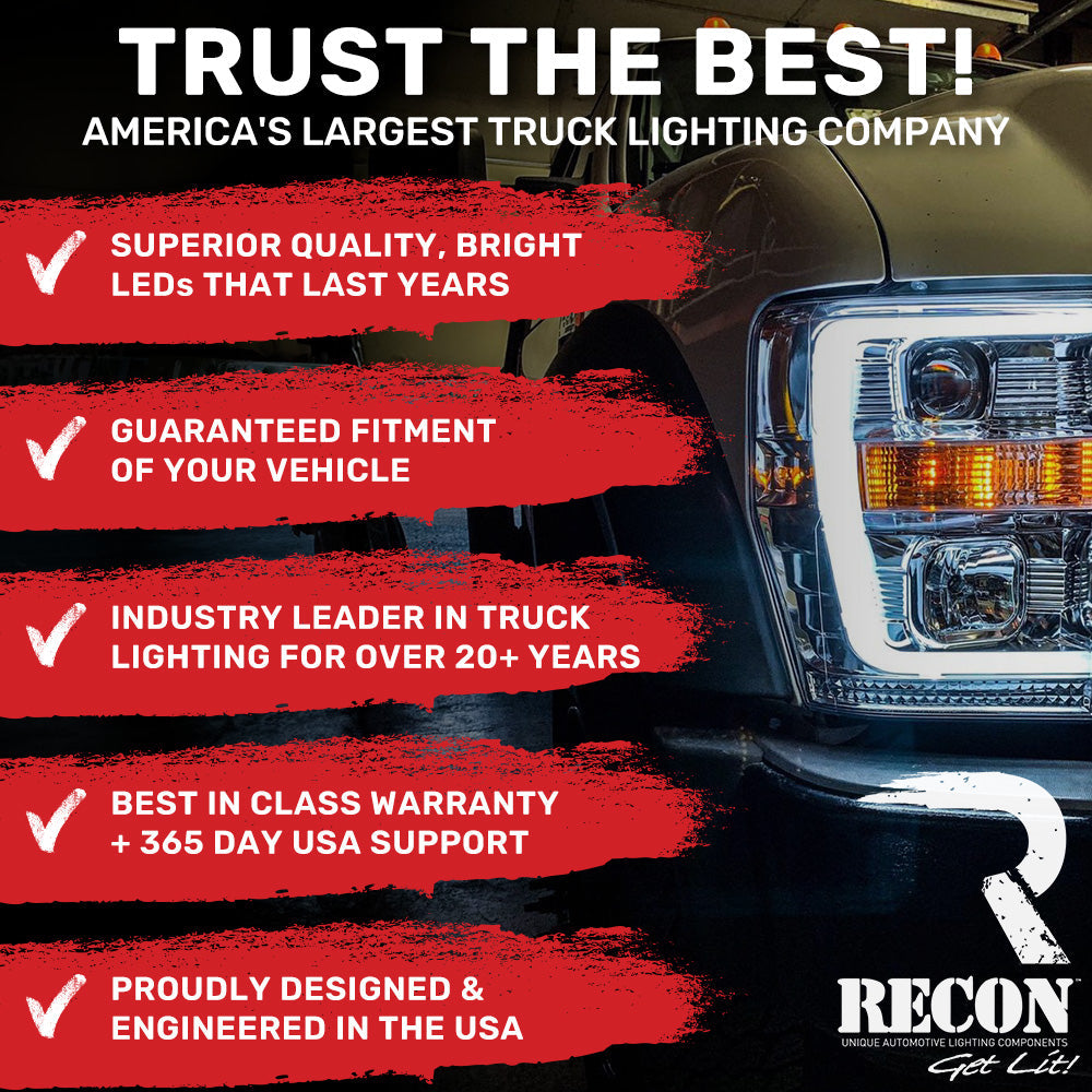 Product of Recon Accessories 264399BK Tail Light Assembly 