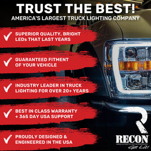 Product of Recon Accessories 264399BK Tail Light Assembly 