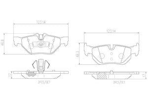 Product of Brembo P06038N Brake Pad - Set Of 4 
