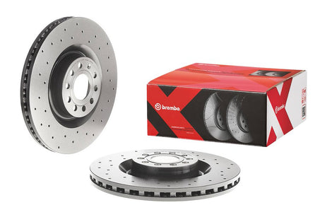 Product of Brembo 09C8921XC02 Xtra Vented Cross Drilled 1 Piece Brake Rotor 
