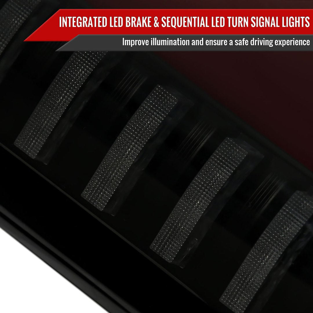 Product of Spec-D Tuning LT-F15015SMLED-SQ-RS Tail Light Assembly 