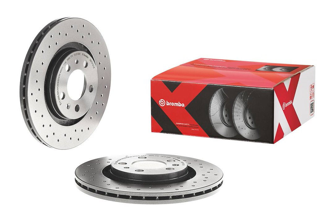 Product of Brembo 0970121XC02 Xtra Vented Cross Drilled 1 Piece Brake Rotor 