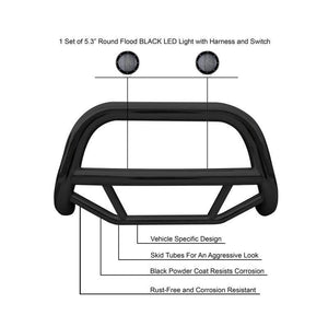 Black Horse Offroad Mbb-Jeb9206-Plfb Bull Bar||||90||blkbjeb9206pb||2007654