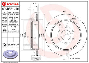 Product of Brembo 09B63111C02 Vented 1 Piece Brake Rotor 