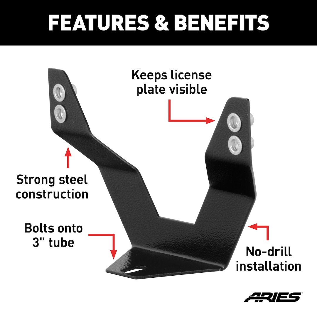 Aries 35-0000 License Plate Bracket||35-0000_3008x1990_Fa.Jpg||87||a1s350000||953547
