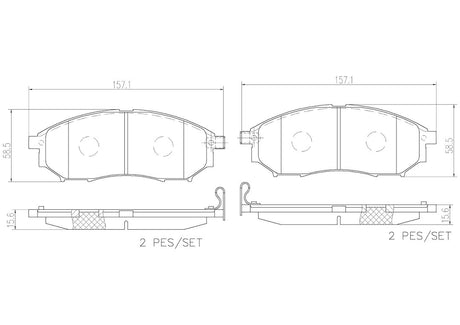 Product of Brembo P56058N Brake Pad - Set Of 4 