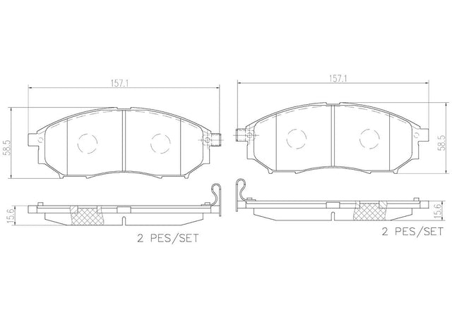 Product of Brembo P56058N Brake Pad - Set Of 4 