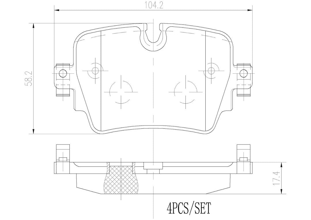 Product of Brembo P36032N Brake Pad - Set Of 4 