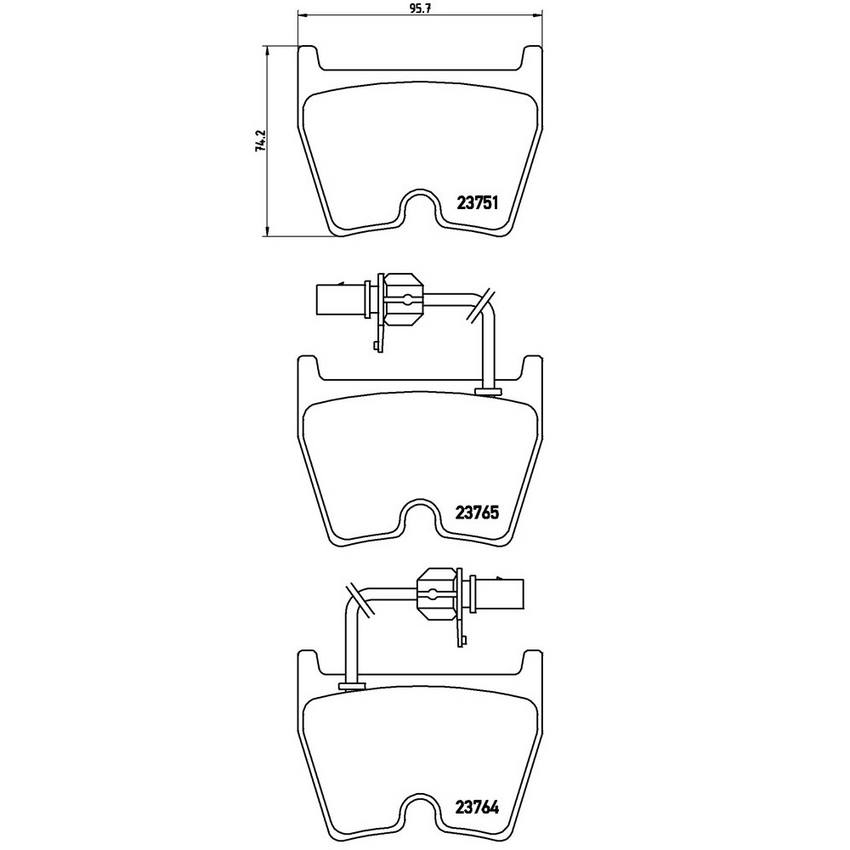 Product of Brembo P85078 Brake Pad - Set Of 4 