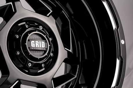 Product of Grid Wheels 24x14 Black With Natural Accents Wheel - 6x5.31 Bolt Pattern 