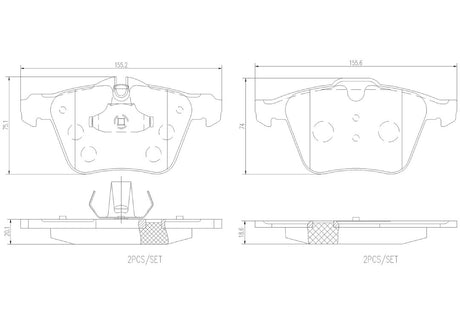 Product of Brembo P36028N Brake Pad - Set Of 4 