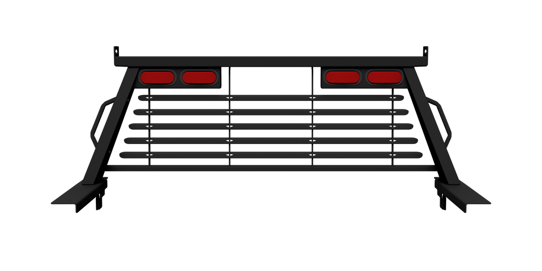 Product of B&W Trailer Hitches PUCP7543BA Bolt-On Black Gloss Powder Coated Louvered Headache Rack 