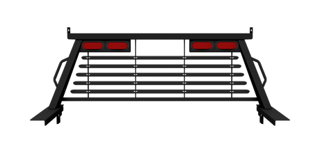 Product of B&W Trailer Hitches PUCP7543BA Bolt-On Black Gloss Powder Coated Louvered Headache Rack 