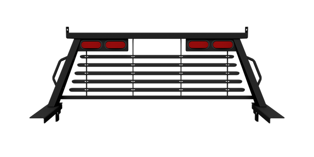 Product of B&W Trailer Hitches PUCP7543BA Bolt-On Black Gloss Powder Coated Louvered Headache Rack 