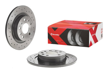 Product of Brembo 0895111XC02 Xtra Solid Cross Drilled 1 Piece Brake Rotor 