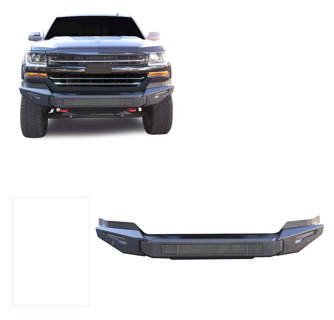 Product of Black Horse Offroad AFB-SI17-BU Armour II Steel Matte Powder Coated Bumper 