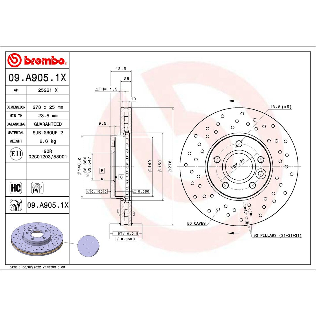 Brembo 09.A905.1x Brake Rotor||09.A905.1x_Drw.Jpg||86||brm09a9051x||1754868