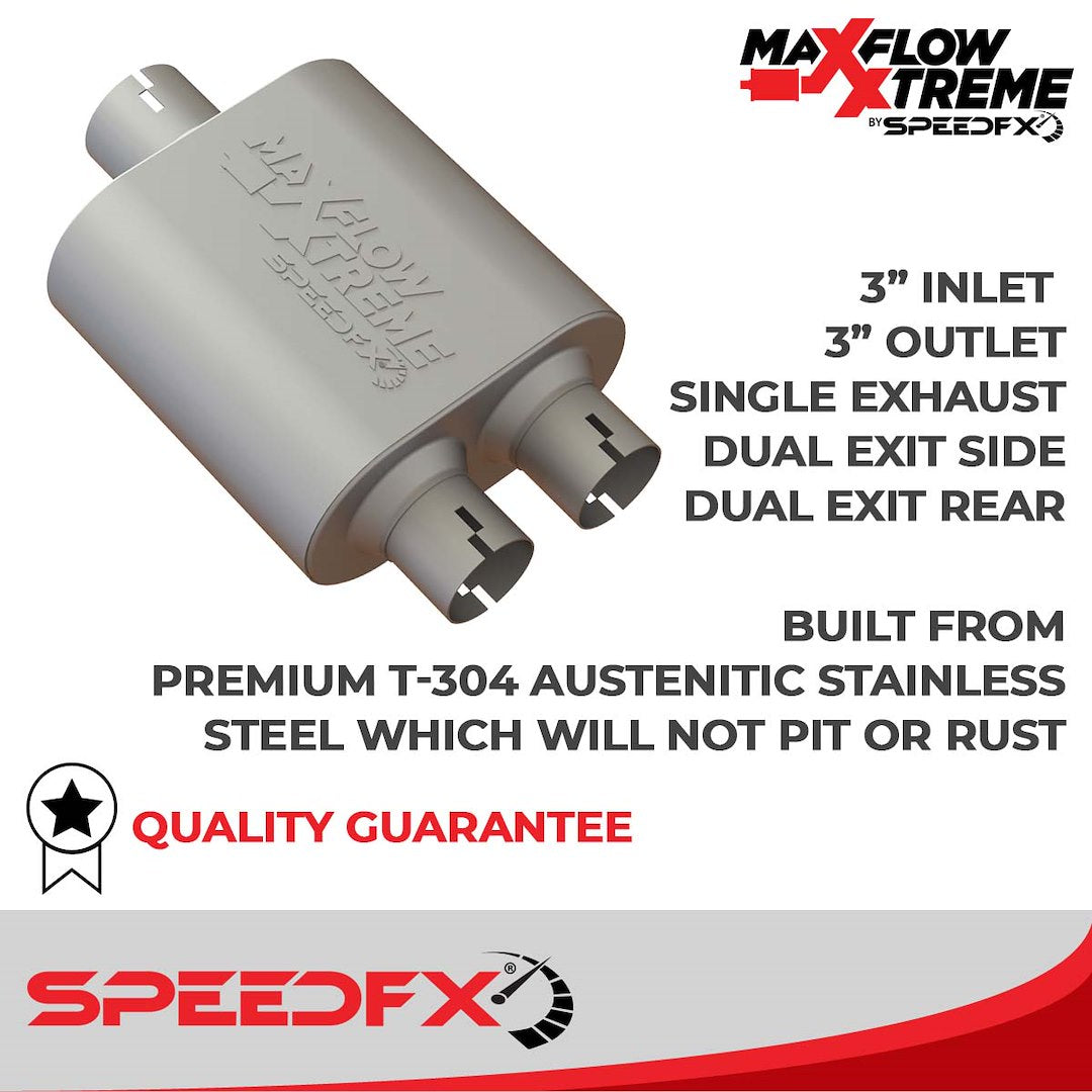 Product of SpeedFX 50200 MaxFlow Xtreme Cat Back System Single Exhaust System Kit 