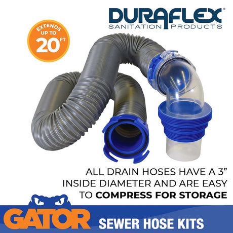 Product of Duraflex 22004 20 Feet Gray Sewer Hose Yes 