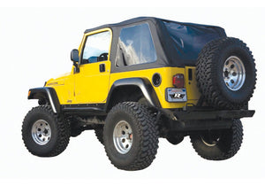 Product of Rampage 109535 Fastback Top Black Diamond Sailcloth Fabric Soft Top 