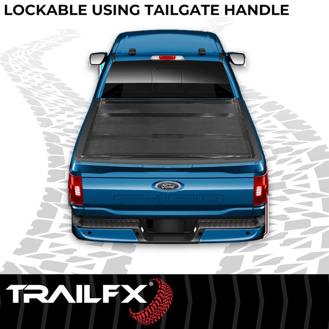 Product of TrailFX TFX Premium Flush Tri-Fold Hard Folding TFX3701 Tonneau Cover 