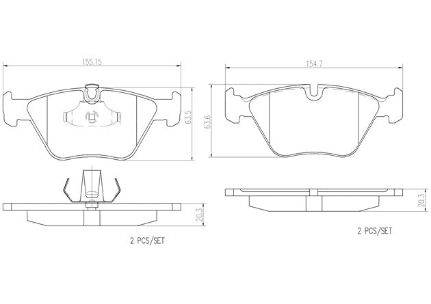 Product of Brembo P06065N Brake Pad - Set Of 4 