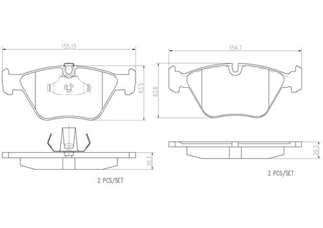 Product of Brembo P06065N Brake Pad - Set Of 4 
