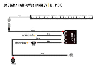 Triple-R Light 1l-Hp-300 Light Bar Wiring Harness||1l-Hp-300_1.Jpg||86||trp1lhp300||909179