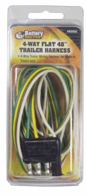 Product of WirthCo 80905 Trailer End 4 Flat Trailer Wiring Connector 