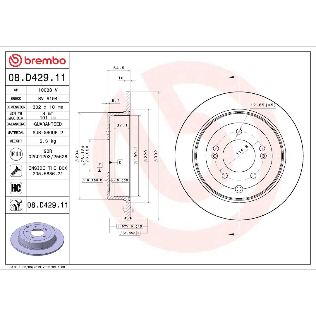 Brembo 08.D429.11 Brake Rotor||08.D429.11_Drw.Jpg||86||brm08d42911||1754863