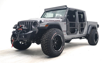 Product of Fab Fours JL18-B4751-1 Stubby Series Steel Powder Coated Bumper 