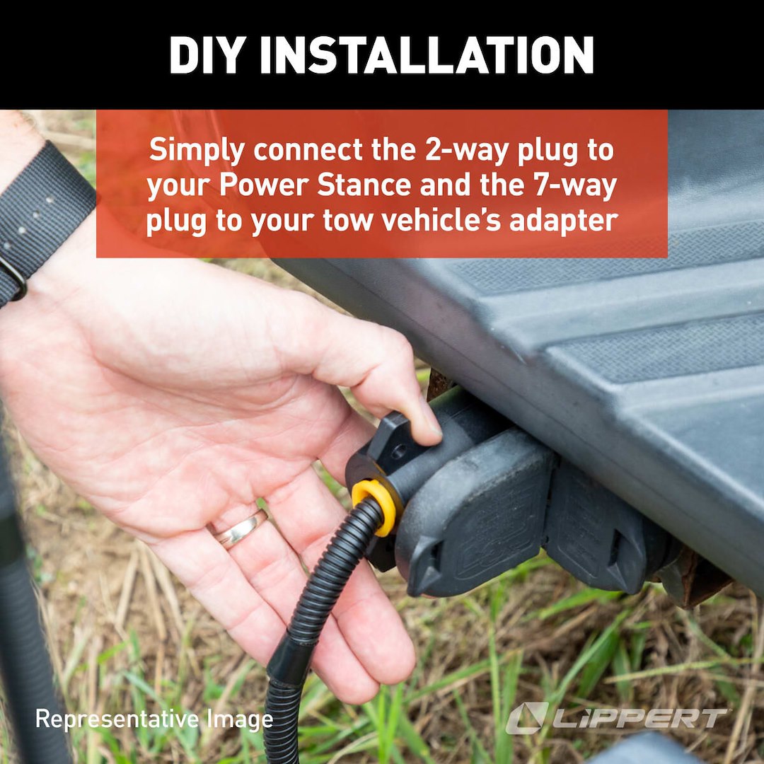 Product of Lippert Components 813749 Vehicle End 2 Flat To 7 Blade Trailer Wiring Connector 