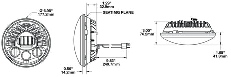 Product of J.W. Speaker 0555051 High And Low Beam Headlight Assembly - LED - Single 