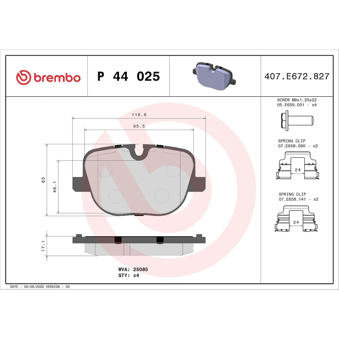 Brembo P44025 Brake Pad||p44025_Drw.Jpg||87||brmp44025||1753218