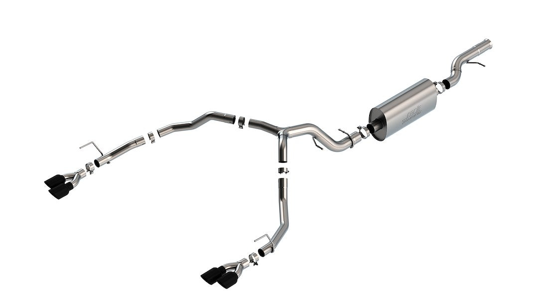 Product of Borla 140858BC Touring Cat Back System Dual Exhaust System Kit 