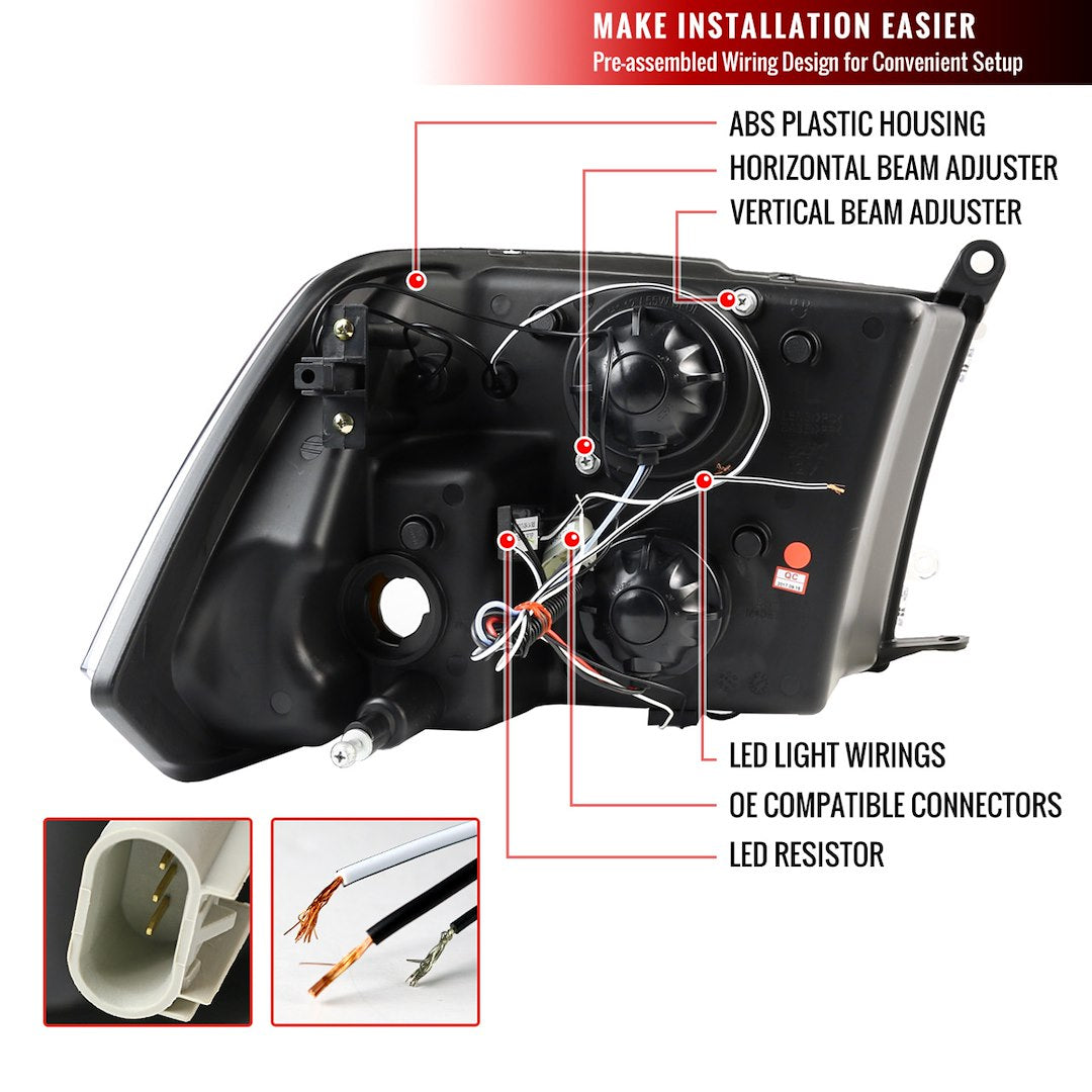 Spec-D Tuning 2lhp-Ram09g-Tm Headlight Assembly||2lhp-Ram09g-Tm_7.Jpg||92||sdthpram09gtm||1225938