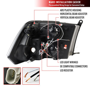 Spec-D Tuning 2lhp-Ram09g-Tm Headlight Assembly||2lhp-Ram09g-Tm_7.Jpg||92||sdthpram09gtm||1225938